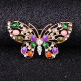 Butterfly Glass Brooch Rhinestone Bra Direct Sales