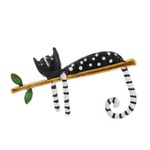 Lazy Cat Enamel Brooch Cartoon Animal Pin Jewelry