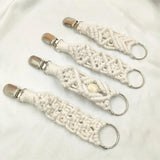 Women Portable Hand Knitting Cotton Rope Sun Hat Clip