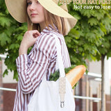 Women Portable Hand Knitting Cotton Rope Sun Hat Clip