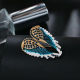 Moran Brooch Set with Auger Wings Ornament Corsage Lady