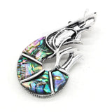 Mother of Pearl Shrimp Brooch Pin for Women