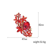 Big Rhinestone Flower High Brooches Pins Crystal Metal Party Wedding