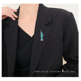 Cross-border Statue Brooch Enamel Drip Clothing Accessories