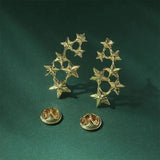 Animal Brooch Men's Collar Pin Crystal Jewelry