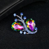 Water Drop Crystal Brooches Ladies Jewelry Glass Rhinestones
