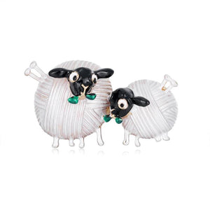 Sheep Brooches Enamel Animal Party Casual Brooch Pins AL683