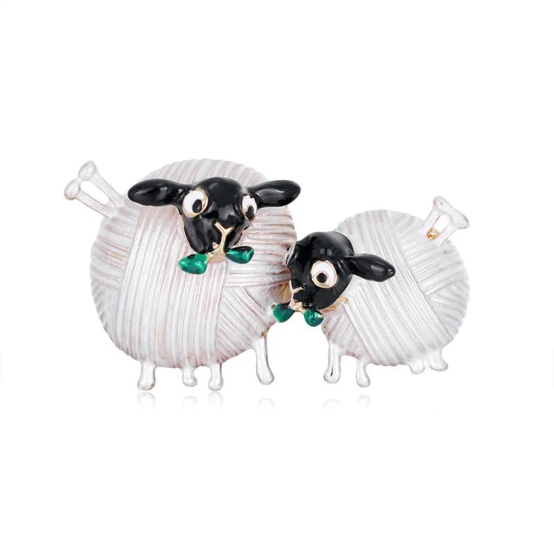 Sheep Brooches Enamel Animal Party Casual Brooch Pins AL683