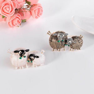 Sheep Brooches Enamel Animal Party Casual Brooch Pins AL683