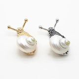 Natural Shell Brooch Pendant Animal Snail Charms Broochpins