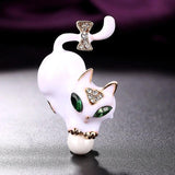 Zlxgirl Cat Brooches Women Alloy Animal Brooch Pins Bag Hat Accessories