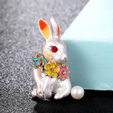 Rabbit Animal Brooch Christmas Enamel Scarf Accessory Punk Hat Jewelry