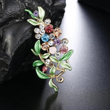 Colorful Rhinestone Flower Brooch - Women's Clothing Badges Pins