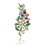 Colorful Rhinestone Flower Brooch - Women's Clothing Badges Pins