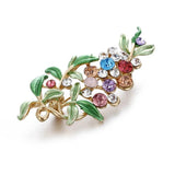 Colorful Rhinestone Flower Brooch - Women's Clothing Badges Pins