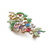 Colorful Rhinestone Flower Brooch - Women's Clothing Badges Pins