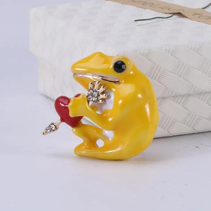 Frog Brooch Animal Pin Brooches for Women's Clothing