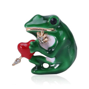 Frog Brooch Animal Pin Brooches for Women's Clothing