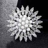 Pearl Wedding Brooch Bridal Jewelry Rhinestone Crystal Hijab Accessory