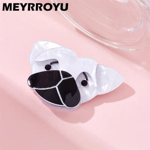 MYTROYU Dog Head Brooch Acrylic Animal Cartoon Accessories On Bags