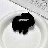 Acrylic Brown Bear Shape Brooch for Women