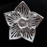Hollow Matte Silver Flower Pearl Brooch Rhinestones Flower Brooches