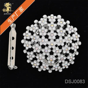 Enamel Flower Brooch Rhinestone Bouquet Pin
