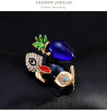 Rabbit Brooch Pin Crystal Animal Alloy Women Dress Scarf Jewelry AG198