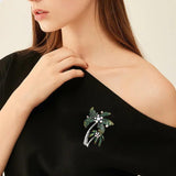 Bohemian Coconut Tree Brooches Pearl Rhinestones Brooch
