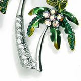 Bohemian Coconut Tree Brooches Pearl Rhinestones Brooch
