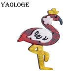 Acrylic Cartoon Red Crane Brooches For Unisex Kids Pin Badges Accessories