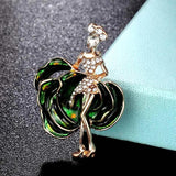 Colorful Dance Girls Enamel Brooch Hijab Accessories
