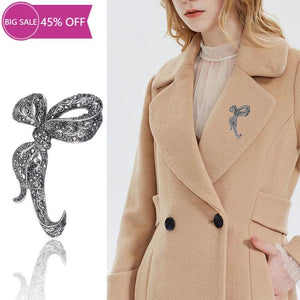 Vintage Bowknot Brooches for Women Multicolor Rhinestone Flower