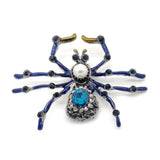 Retro Zircon Spider Purple Corsage Enamel Pin Brooch