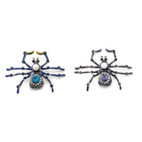 Retro Zircon Spider Purple Corsage Enamel Pin Brooch