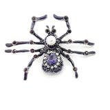 Retro Zircon Spider Purple Corsage Enamel Pin Brooch