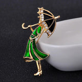 Zlxgirl Girl Shape Brooches Pearl Hijab Pins