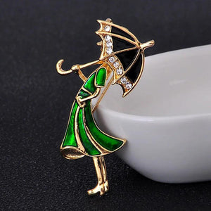 Zlxgirl Girl Shape Brooches Pearl Hijab Pins