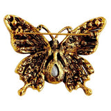 Vintage Enamel Butterfly Brooch Wedding Gift Crystal Jewelry