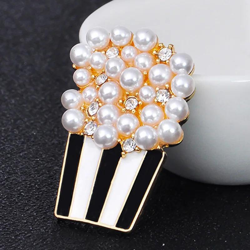 Pearl popcorn brooch hijab accessory bijoux