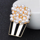 Pearl popcorn brooch hijab accessory bijoux