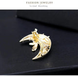 Angel Girl Moon Brooches Pin Alloy Star Women Dress Scarf Pins AG118