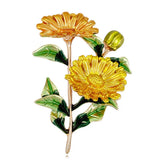 Red Sunflower Enamel Pin Brooch Women's Kids Christmas Hijab Accessories