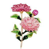 Red Sunflower Enamel Pin Brooch Women's Kids Christmas Hijab Accessories