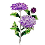 Red Sunflower Enamel Pin Brooch Women's Kids Christmas Hijab Accessories