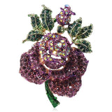 Rhinestone Rose Flower Brooch Wedding Party Gift Jewelry Coat Pin