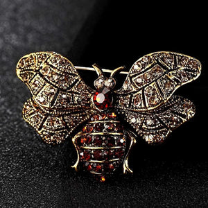 Vintage Bee Pin Brooch Rhinestone Wedding Hijab Accessories