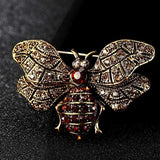Vintage Bee Pin Brooch Rhinestone Wedding Hijab Accessories