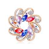 Simplicity Flower Crystal Brooches Pins for Women Wedding Bridal Decorations