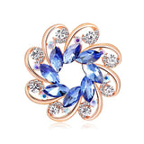 Simplicity Flower Crystal Brooches Pins for Women Wedding Bridal Decorations